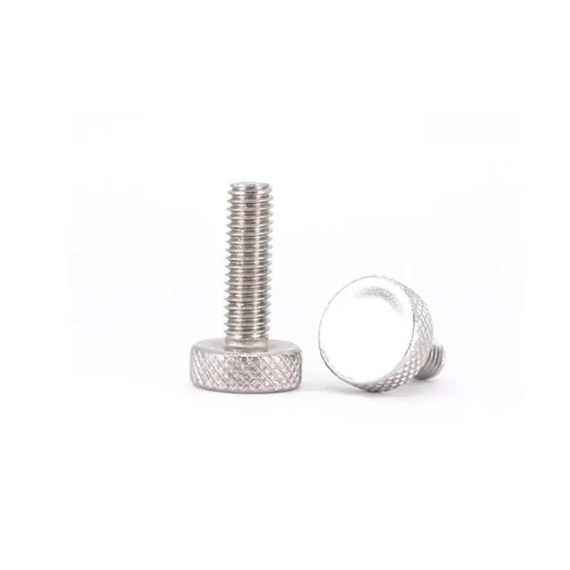 Flat Head Knurled Hand Screw 304 Stainless Steel For Adjustment And Advertising M3-M6