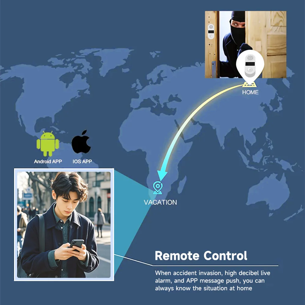 Tuya WiFi Vibration Sensor with Sound and Light Alarm 130DB Zigbee Vibration Sensor Smart Home Security Protection APP Monitor