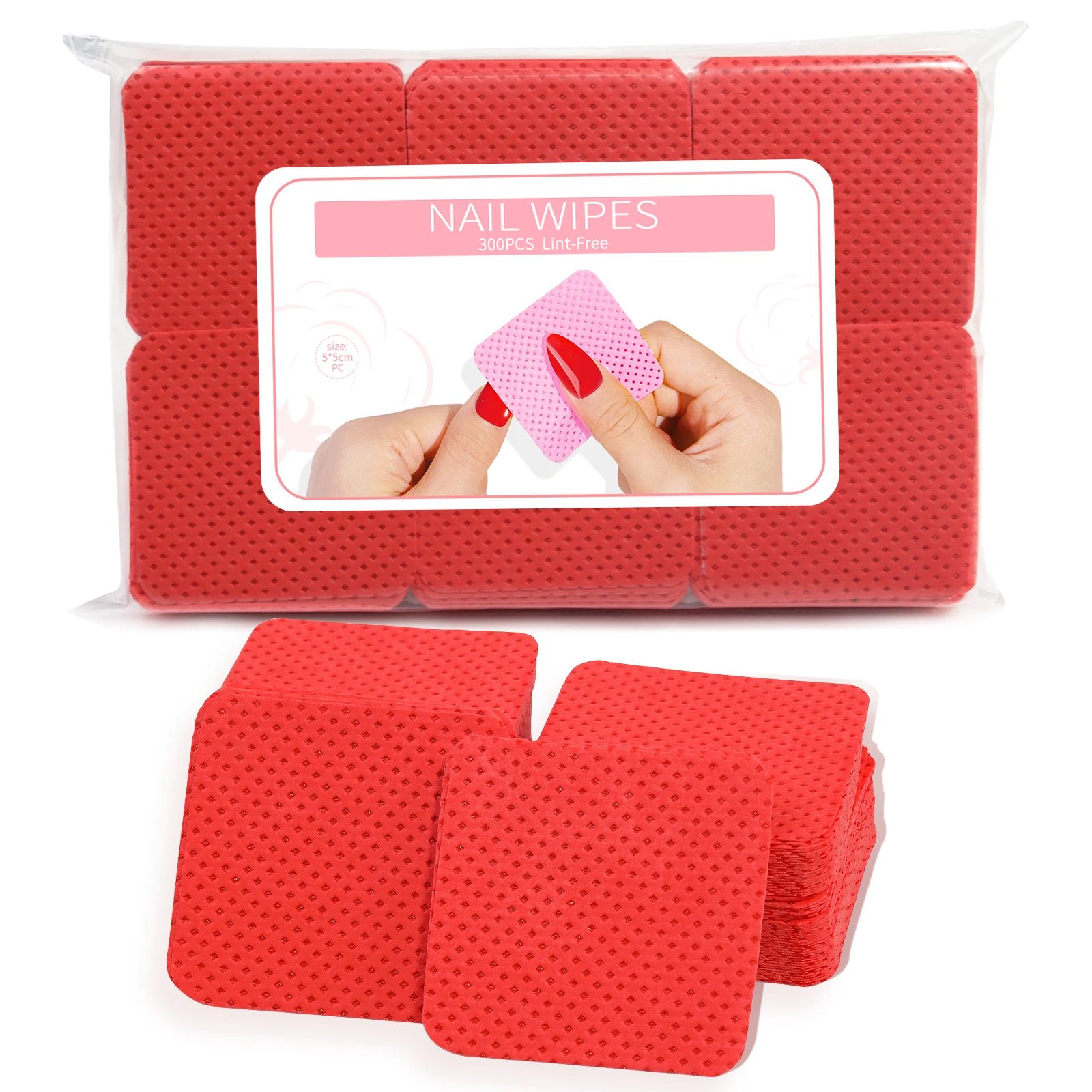 Misscheering Nagellackentferner-Tücher, Nagelreinigungspads, Vlies-Nagelpads für Frauen und Mädchen, Schönheitssalon, Nagelkunst-Werkzeug