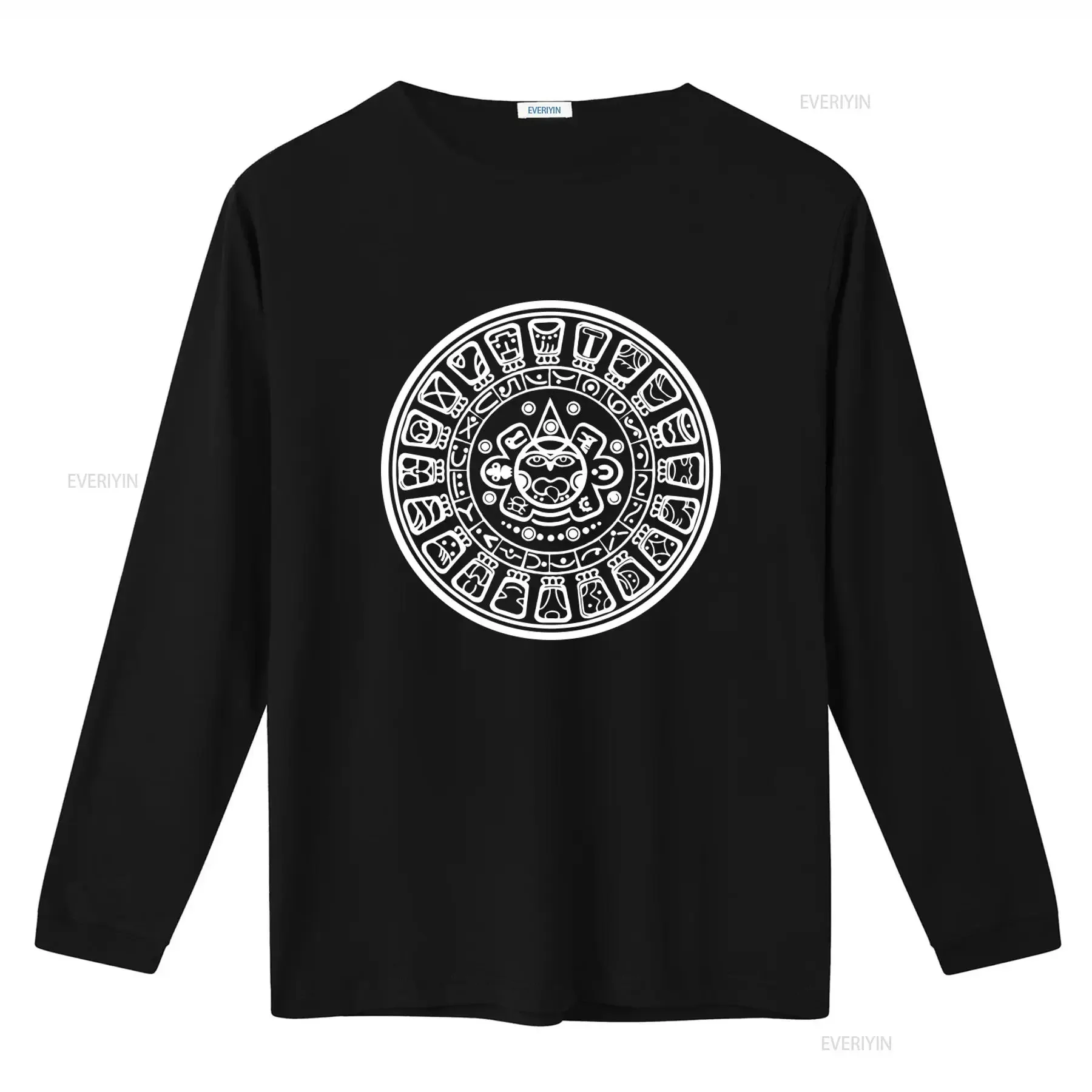 Mayan Calendar Womens Inca Aztec Maya South American Mexico Zatopec Mans Black T Shirt vintage Washed Versatile Casual graphic