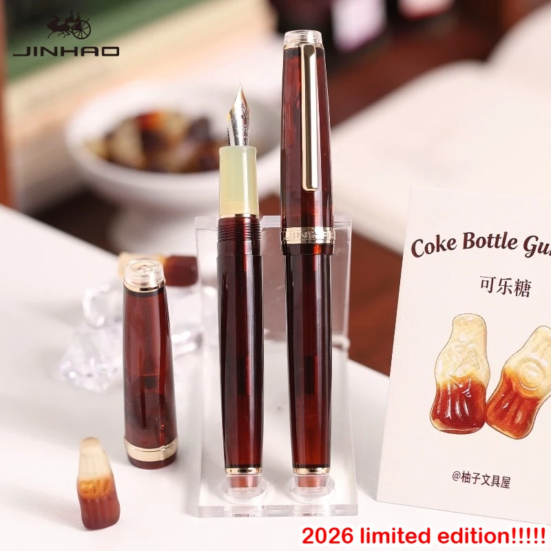 

Limited Edition JINHAO 82 Fountain Pen Coke Candy Color EF F Calligraphy Pen Stationery School Office Supplies Pens for Writing
