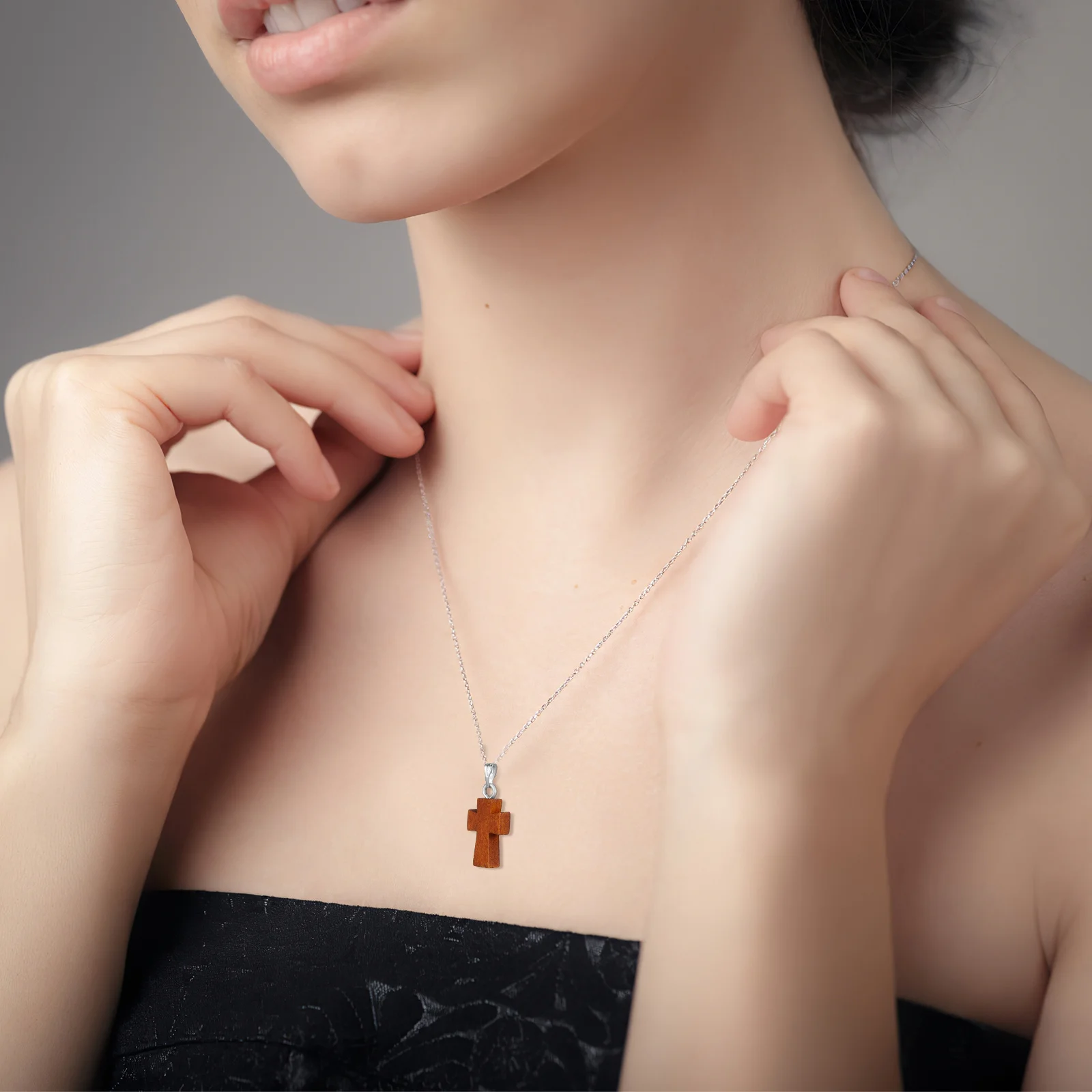 

15 шт. DIY деревянный крест подвески кулон для изготовления ювелирных изделий ожерелье браслет брелок ремесленный декор крест подвески DIY поставки