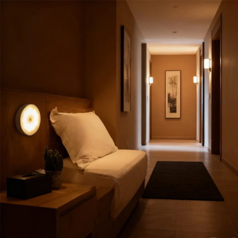 LED ضوء الليل USB شحن التعريفي البشري الذكي لخزانة بجانب السرير خزانة المنزل محس حركة ضوء Led مصباح ؛'!@ #