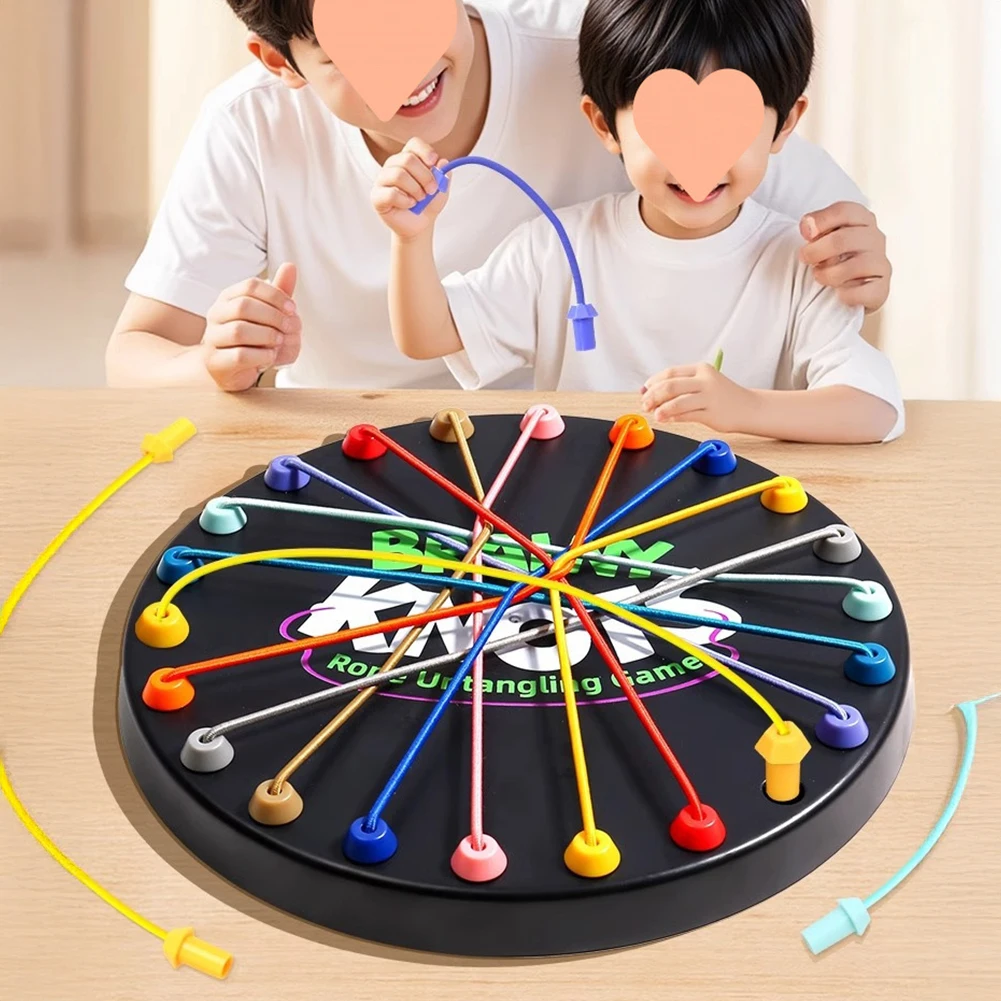 Puzzle à cordes torsadées, entraînement à la pensée logique, jeu d'enchevêtrement, jeux de fête en famille, jouet d'interaction Parent-enfant, jouet de résolution de problèmes