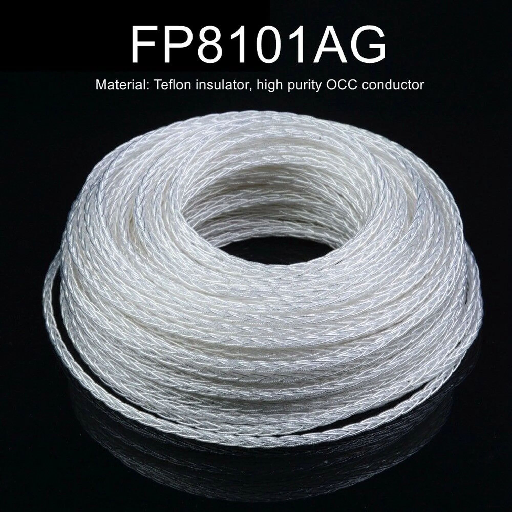 Kopfhörer-Upgrade DIY geflochtenes Kabel PTFE OCC Silberdraht 6N Drahtleitung Headset Kopfhörer Speake 8 Kerne 7 Stränge x 0,1 mm – Detail 1