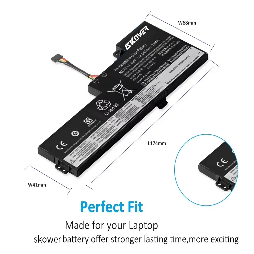 SKOWER 01AV420 Internal Battery For Lenovo ThinkPad T470 T480 A475 A485 TP25 01AV419 01AV421 01AV489 SB10K97576 SB10K97578