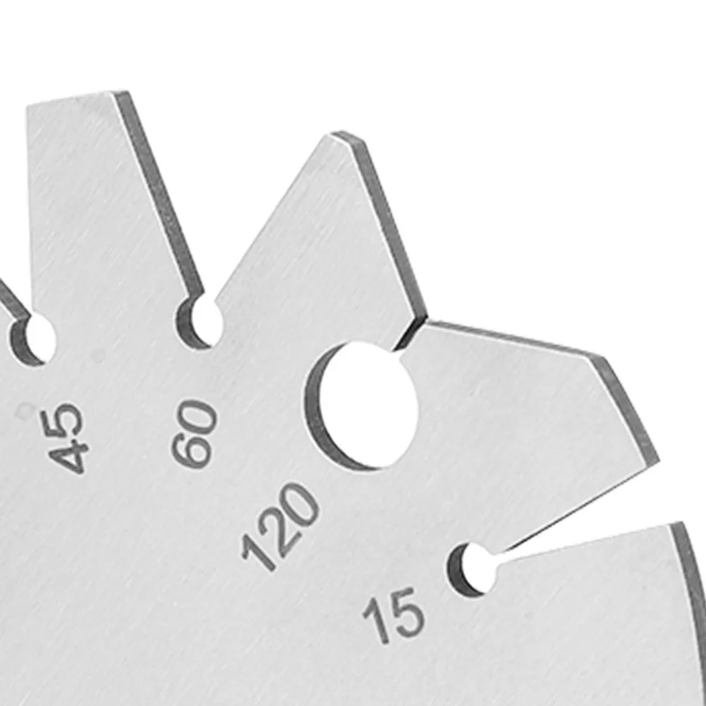 Stainless Steel Bevel Angle Gauge 70mm Diameter 15-120 Degree Range Axe Angle Gauge Includes Storage Box Brushed Silver Finish