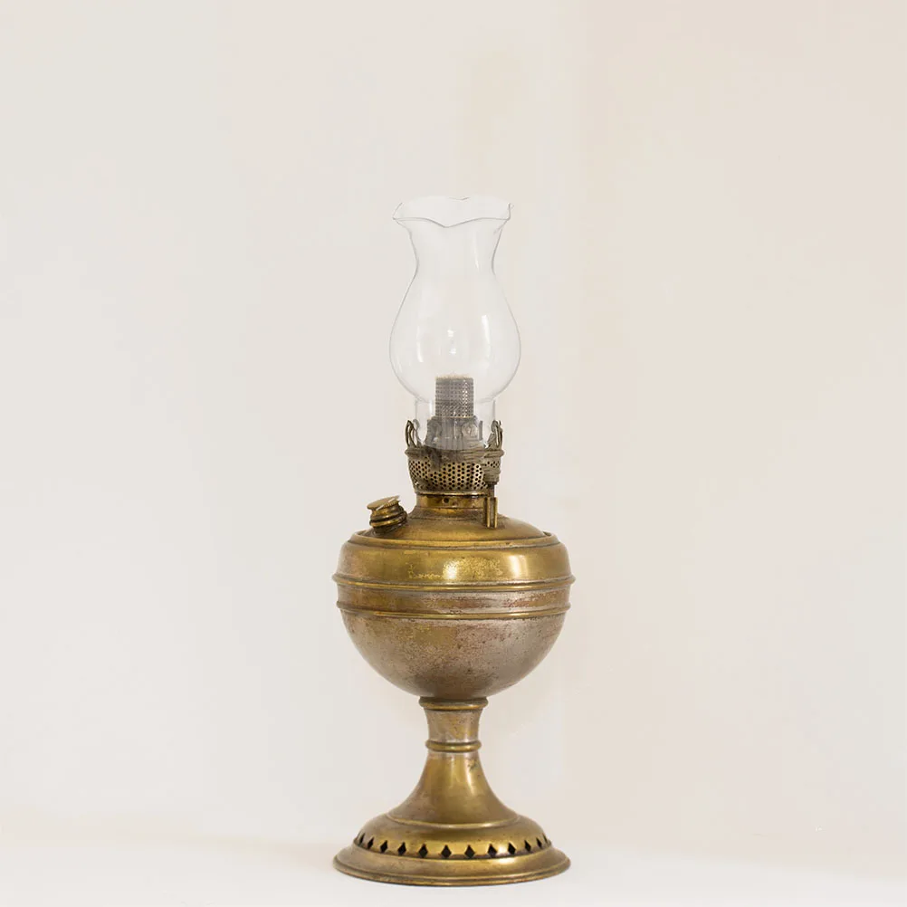 

2Pcs Tall Glass Chimney for Lamps Crimped Top Vintage Replacement Elegant Easy Installation Tall Glass Chimney