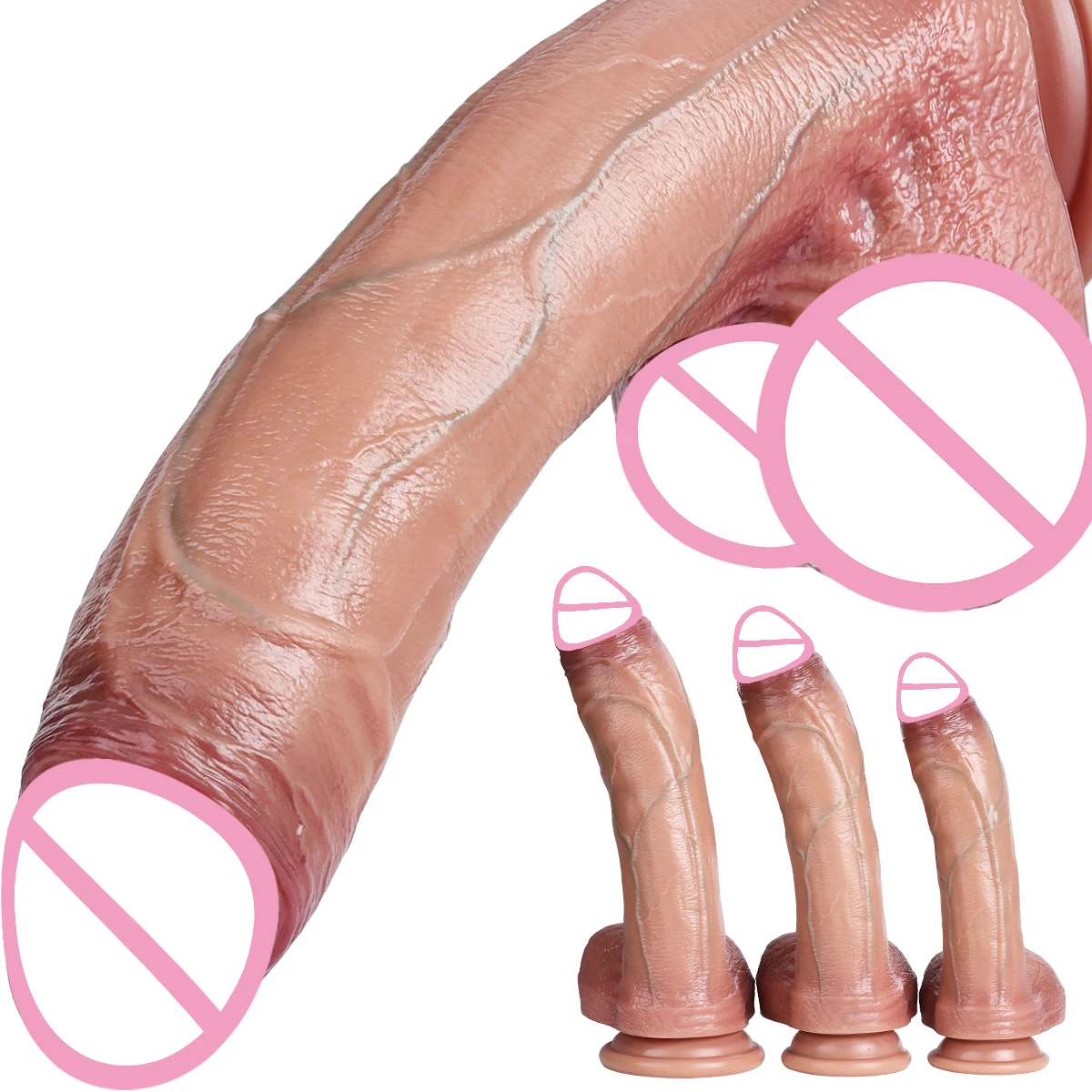 Realistic Long dildo, female sex toy,silicon, large penis with suction cup, female masturbator, anal sex product, adult sex toy.