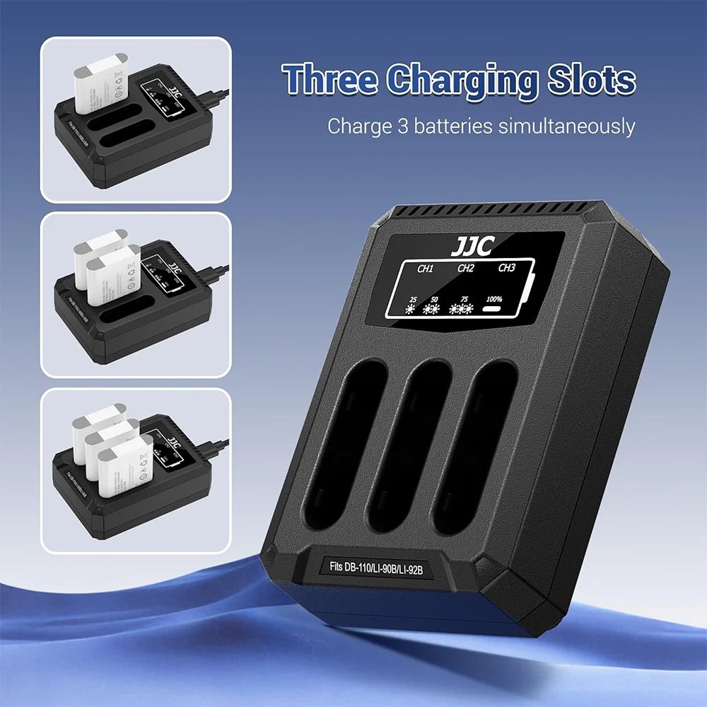 JJC DB-120 Battery Charger BJ-12 for Ricoh GR IV GRIV GR4 GR IV