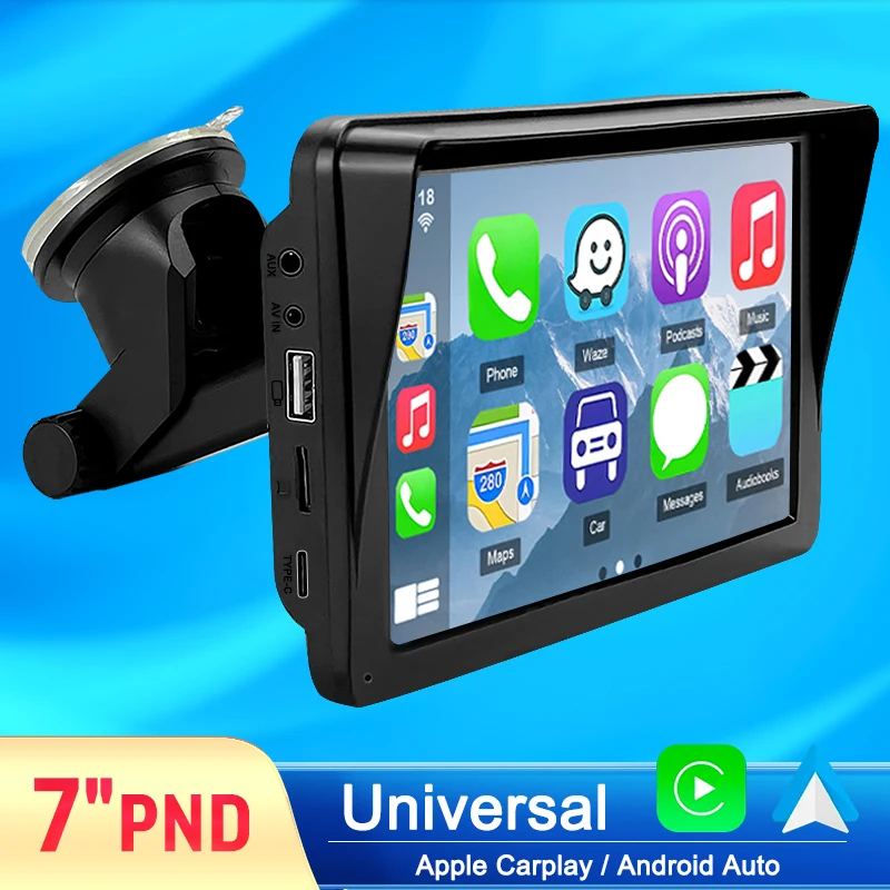 

Ahoudy Universal 7inch Car Radio Multimedia Video Player Portable Wireless CarPlay Android Auto Touch Screen For BMW VW KIA