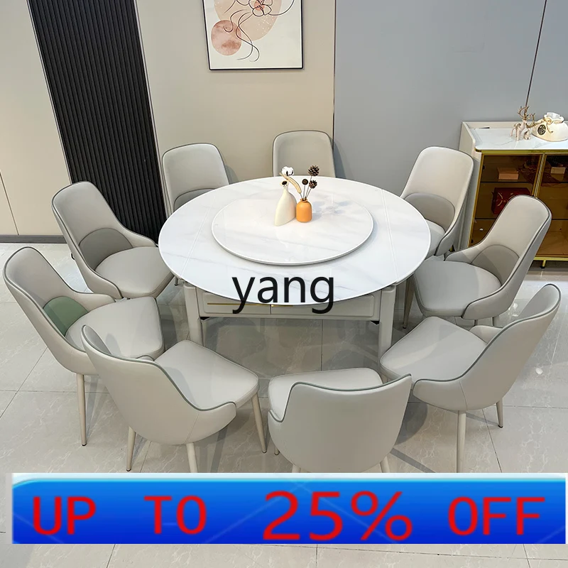 

LMM Fully Automatic Dining Table Dual-use Simple Solid Wood Mahjong Machine Household Round Table Foldable
