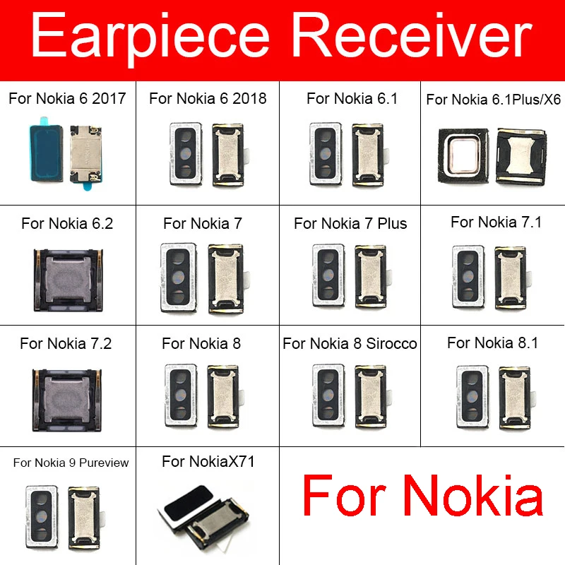 Top Earpiece Flex For Nokia 6 6.1 6.2 7 7.1 7.2 8 Sirocco 8.1 9 PureView X6 X7 X71 Plus 2017 2018 Earphone Headphone Ear Speaker