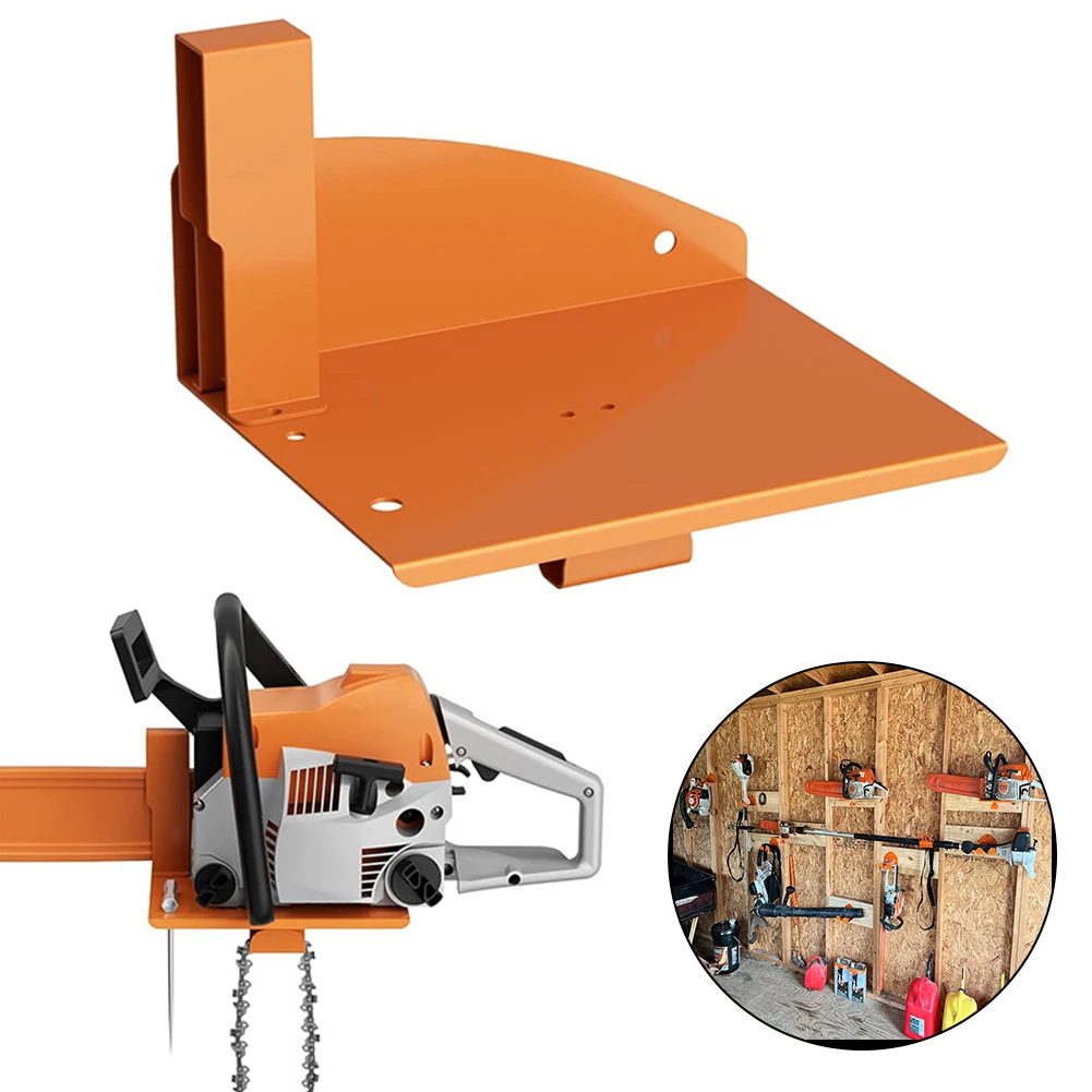 

1set Chainsaw Display Stand Adjustable Chainsaw Wall Mount Heavy Rack Garage Storage Holder Chain Display Tools Accessories