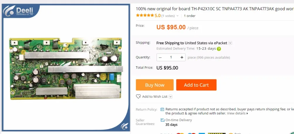 100% novo original para placa TH-P42X10C sc tnpa4773 ak tnpa473ak bom trabalho