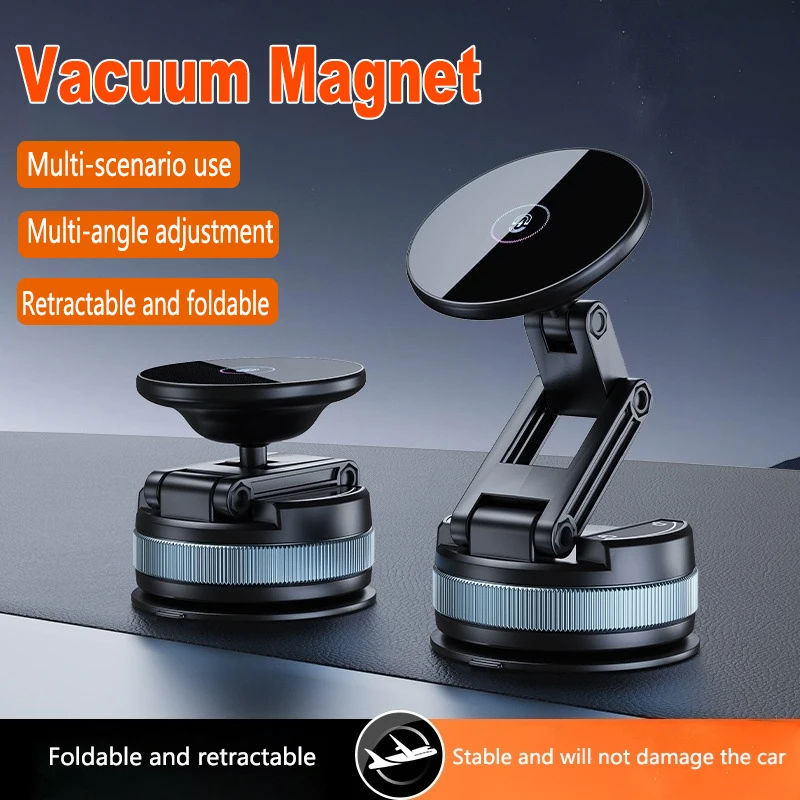 

Магнитный вакуумный автомобильный держатель для телефона на присоске, универсальное складное выдвижное крепление для всех смартфонов, лобовое стекло, приборная панель 2025