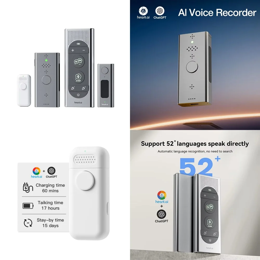 Hot Sale AI Voice Recorder Portable ChatGPT Translator for Medical Consultations and Sales Meetings