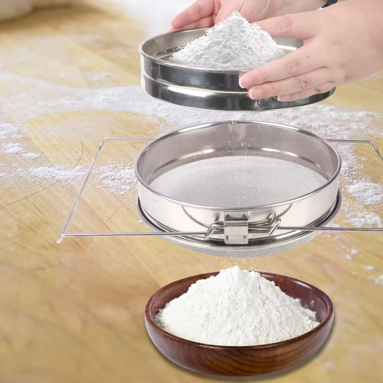 High-Quality Stainless Steel Double Sieve Strainer  Beekeeping Net Impurity Filter - Essential Garden Beekeeping Special Tool