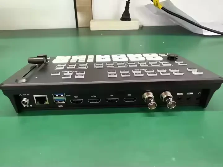 USD416  M4ES 5 Channel 2 sdi in 2 hd mi in 2 hd mi out lan usb3.0 Video Switcher Mixer withsd card usb record Streaming