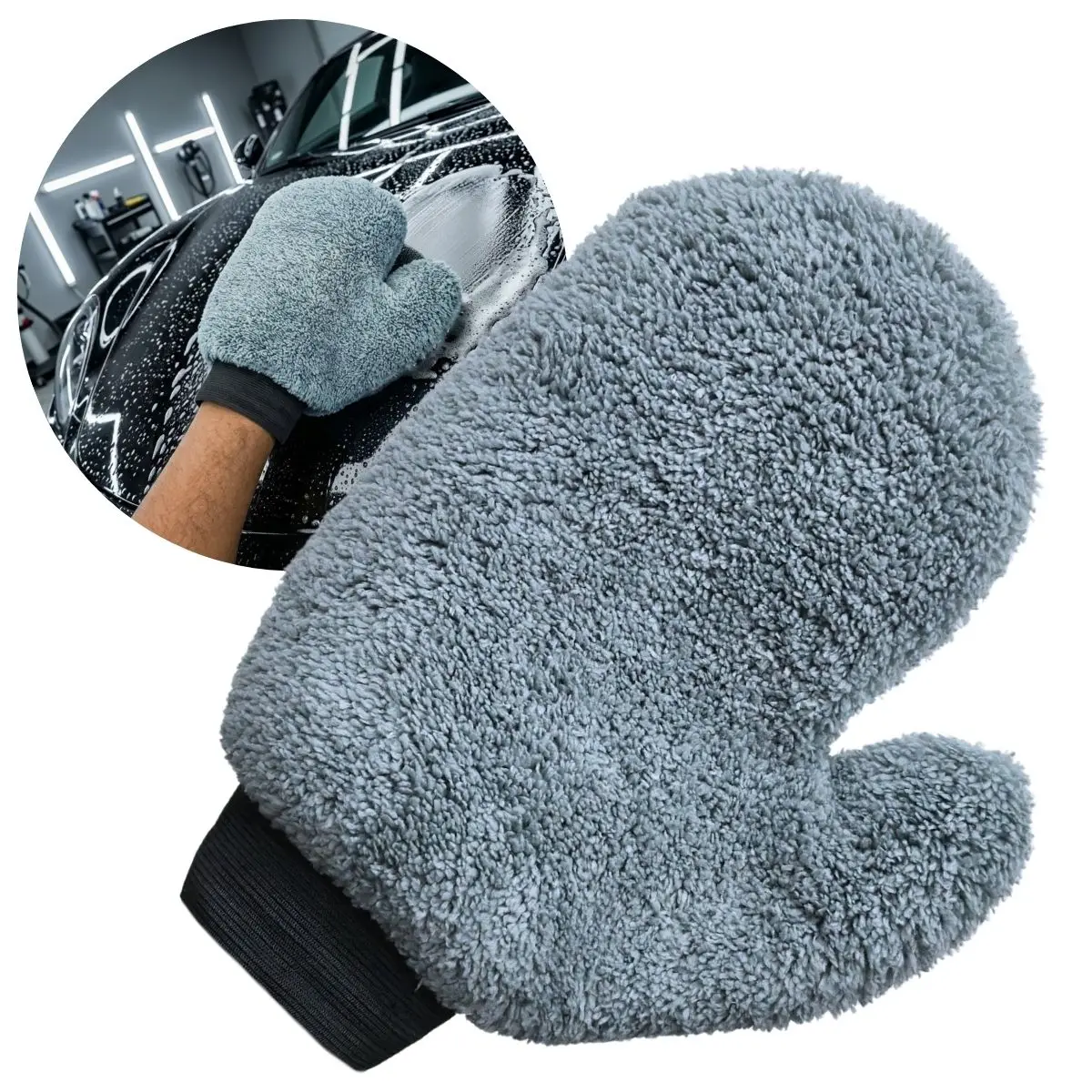 Luva para limpeza automotiva