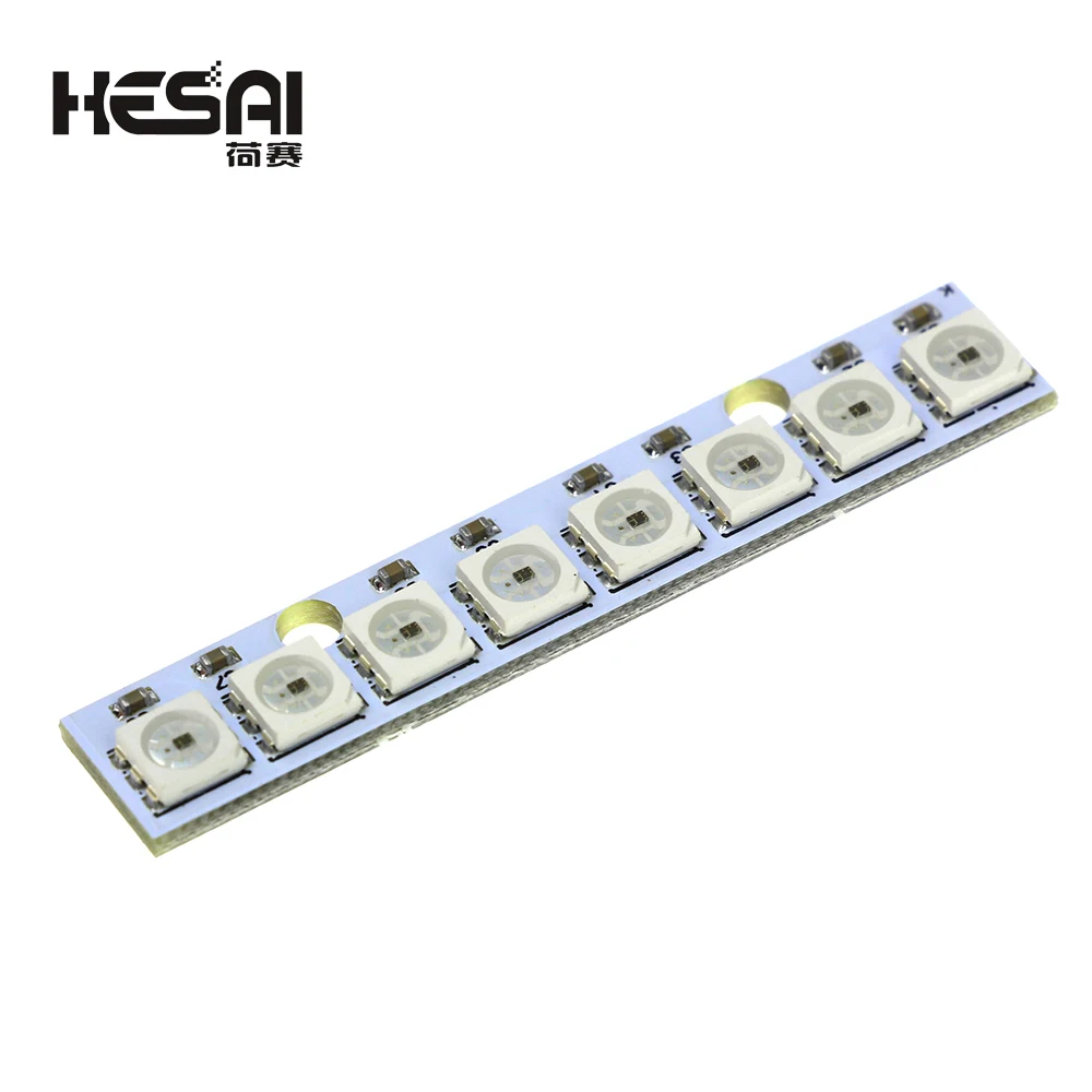 8 Channel WS2812 WS2812B WS 2811 5050 RGB LED Lamp Panel Module 5V 8-Bit Rainbow LED Precise