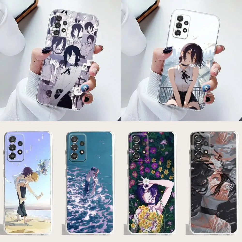 حافظة هاتف C-Chain-saw Man Reze من السيليكون لهاتف سامسونج S23,21,22,20 FE lite,S10,9,PIus,A70,ناعم وشفاف #1