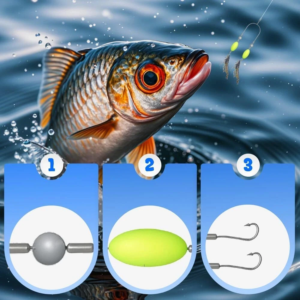 5 قطعة هوك مزدوج عكس أسفل تلاعب 2025 عكس أسفل خط الحرة العائمة لصيد الأسماك في المياه العذبة في المياه المالحة