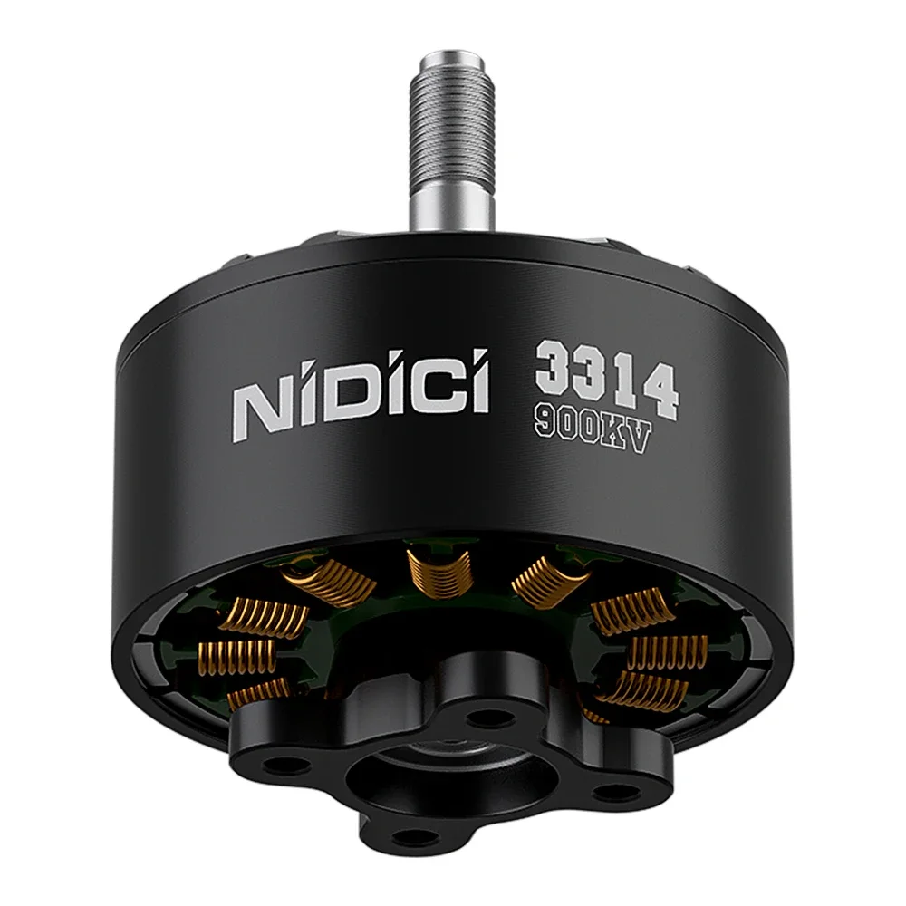 

IFlight NIDICI 3314 900KV Бесщеточный двигатель с валом 5 мм, совместимый с пропеллером 8-9-10 дюймов для RC FPV Drone