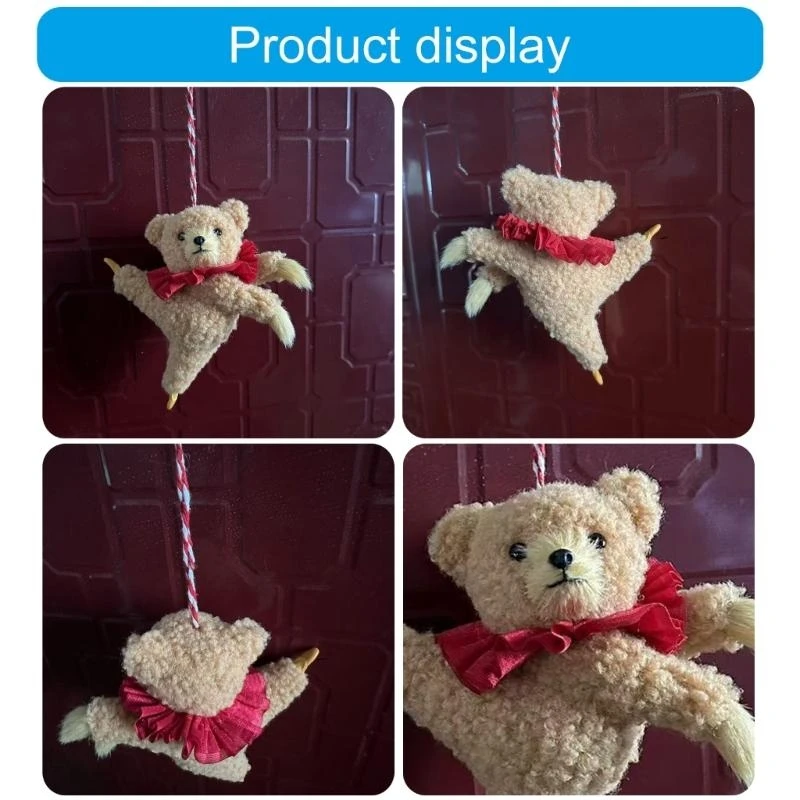 القلب الباليه الدب دمية أفخم قلادة أفخم زخرفة زخرفة ناعمة معلقة قلادة E0BF #2