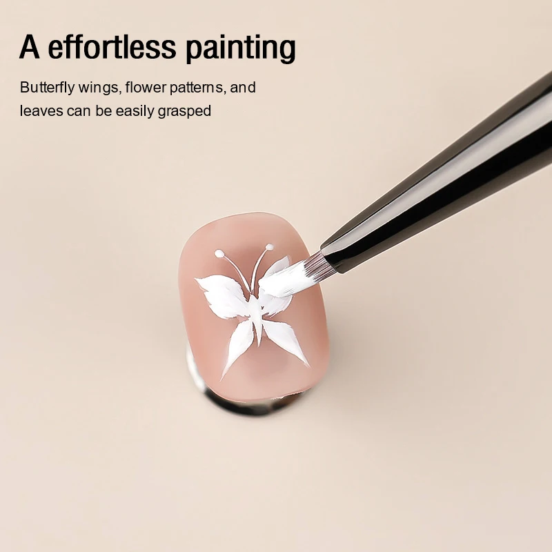 1 pz Nail Art pennello gradiente Dizzy Dye penna manico in legno angolo pittura per unghie punteggiatura strumenti sandalo triangolo penna pittura penna