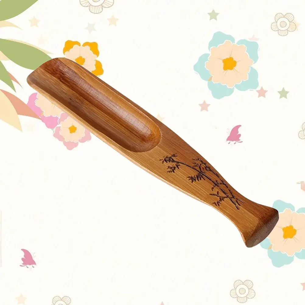 

1pcs Bamboo Tea Spoon Fishtail Shape For Coffee Sugar Flour Jar Scoop Lightweight Teaware Accessory Kitchen Bar Tool