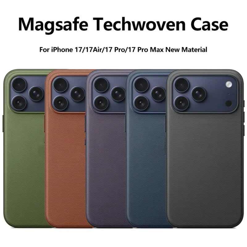 

Original Official Apple Techwoven Magsafe Case For iPhone 17 Pro Max 17Pro Cases Wireless Charging Magnetic Full Protect Cover