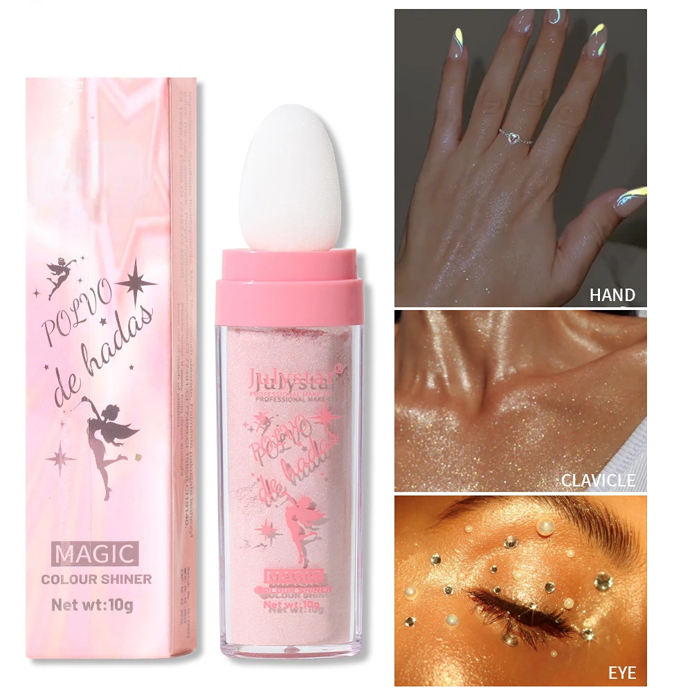 بودرة هايلايتر بيضاء ضوء القمر بريق لامع كونتور تظليل المنور للنساء الوجه الجسم بريق ماكياج النساء مستحضرات التجميل