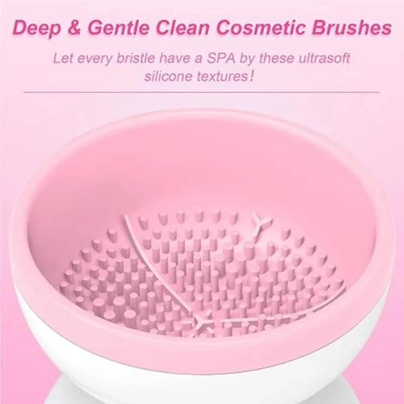 Makeup Brush Cleaner Machine Electric Silicone Cosmetic Brush Cleaner Tool Deep Cleaning Box Makeup Brushes Cleaning Artifact