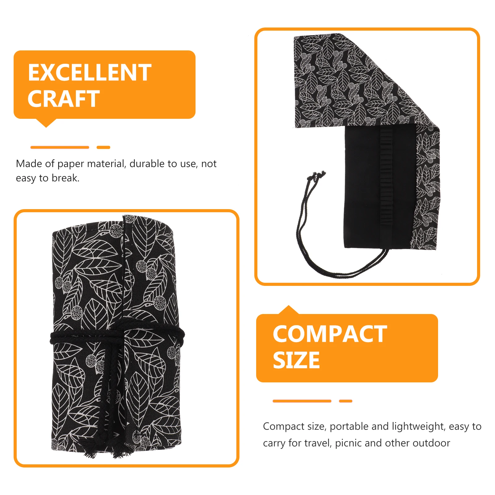

Multi Functional Pencil Case Bag Rolling Pouch for Pencils High Capacity Canvas Colored Holder