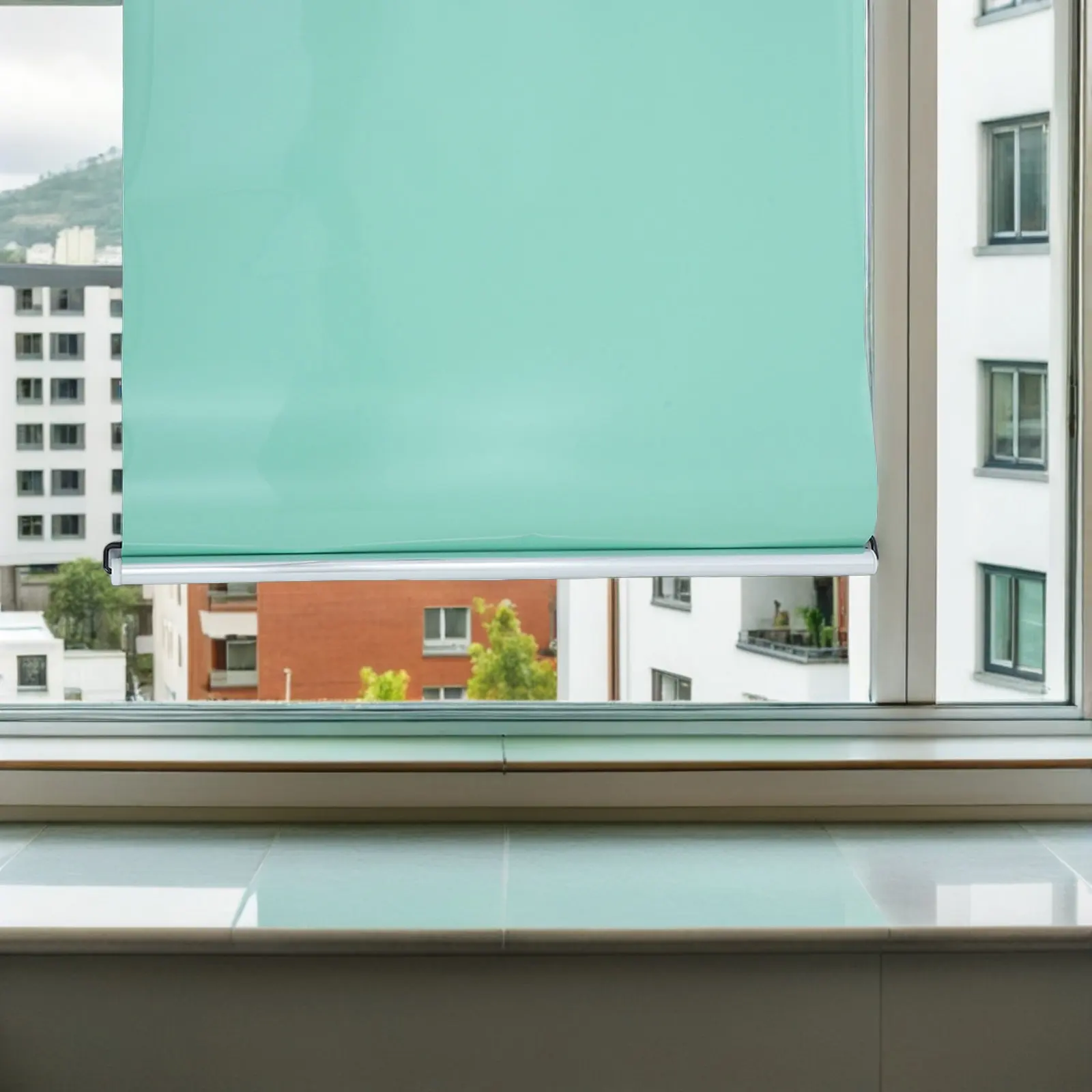 Suction Cup Blackout Shades No-Drill 40x125cm Light Blocking Privacy Window Cover Removable Reusable Blackout Curtain Balcony