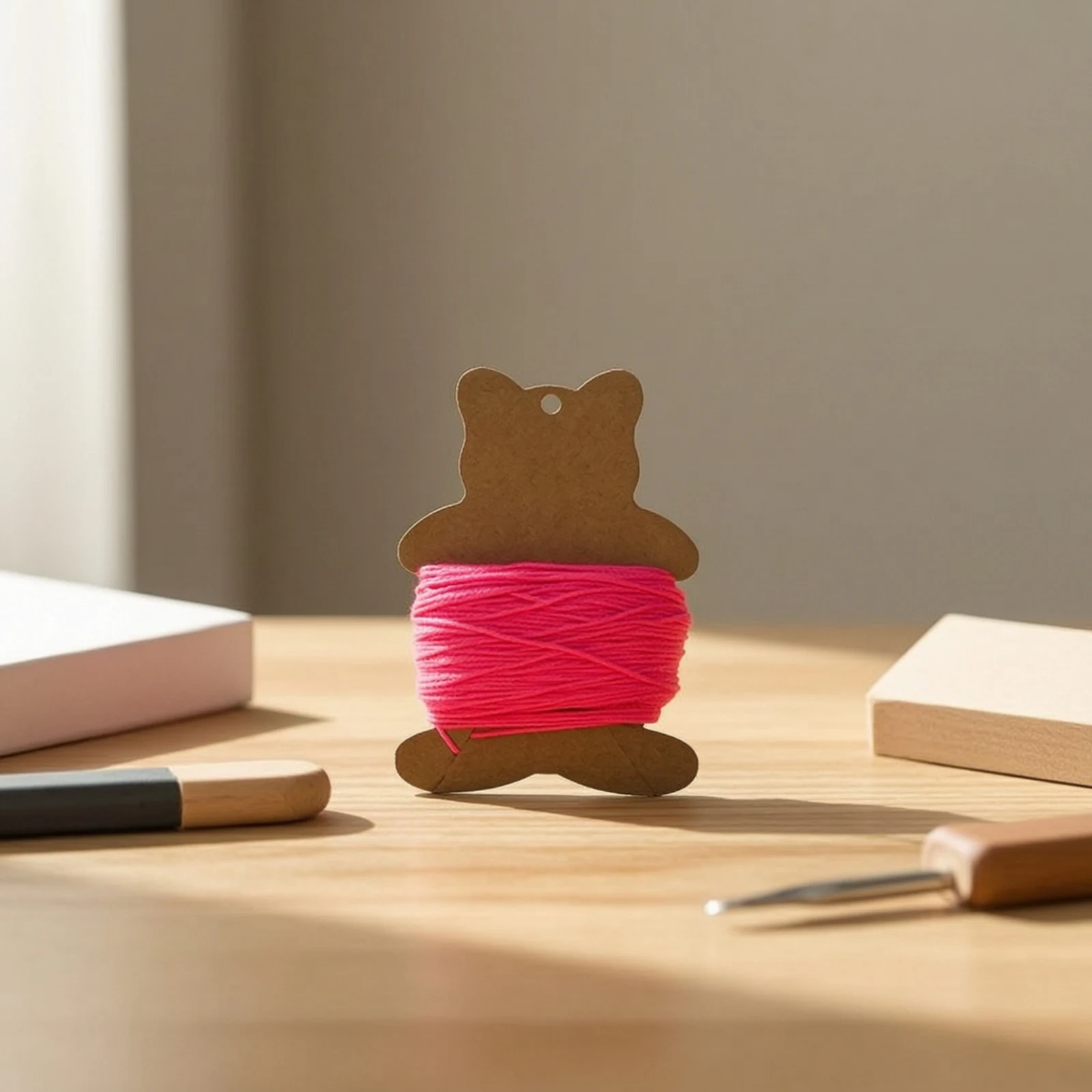 Winding Card Die-Cut Cord Organizer Thread Card Flat Winding Board Compact for Crafters, Craft Rooms, Tackle Boxes - view 4