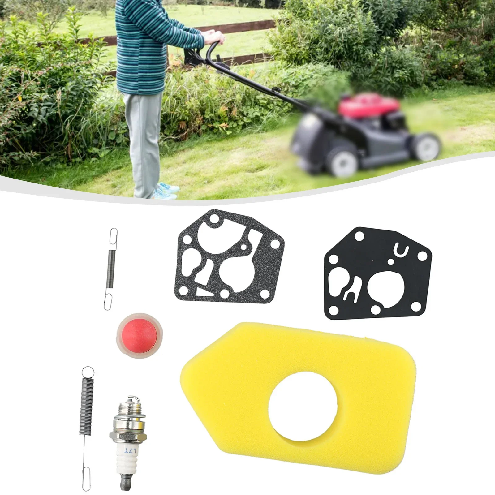 Imagem -02 - Lâmpada Primer Não Porosa para Briggs e Stratton Molas Carburador Kit de Junta Dia Molas Vermelhas 691859 692211