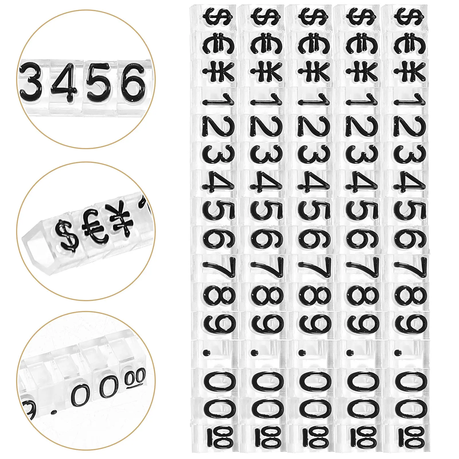 

20Pcs Price Display Tags ABS Plastic Pricing Cubes Adjustable Jewelry Price Blocks for Retail Counter Retail Counter