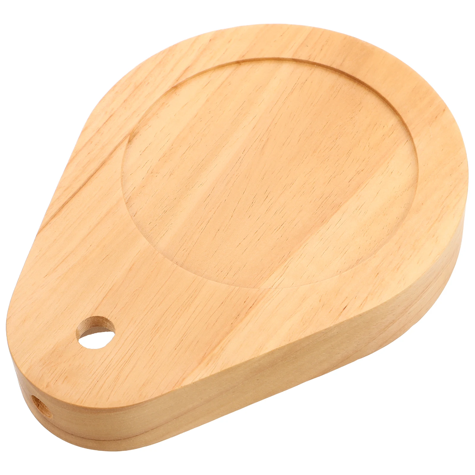 

Solid Wood Drop-Shaped Base Sturdy Wooden Table Light Stand Aromatherapy Holder Home Decor Nightstand Base Bedroom Office Use