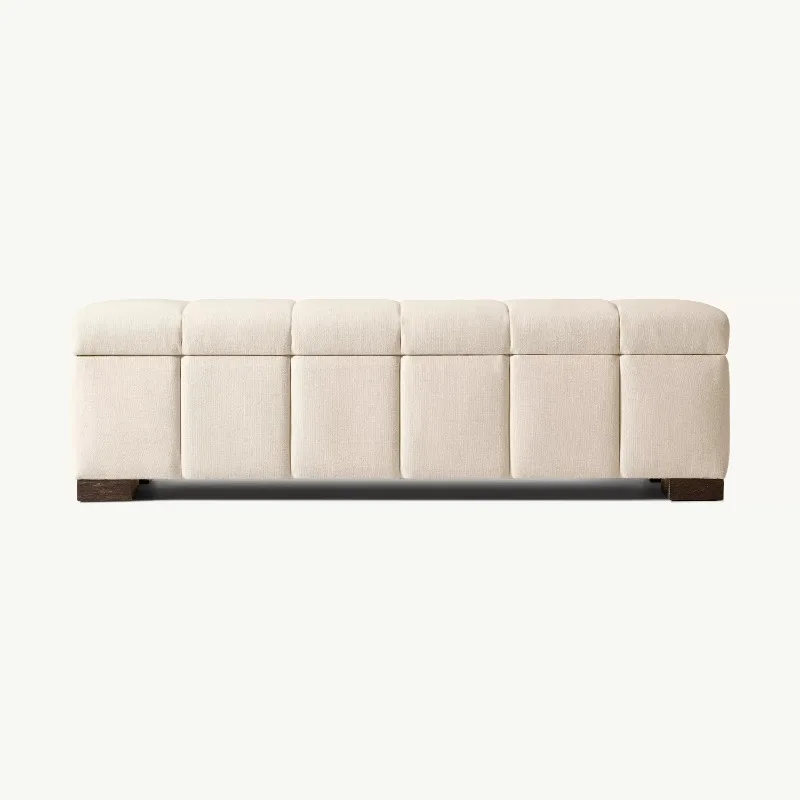 

New modern design living room bench fabric storage ottoman hotel bedroom living room furniture