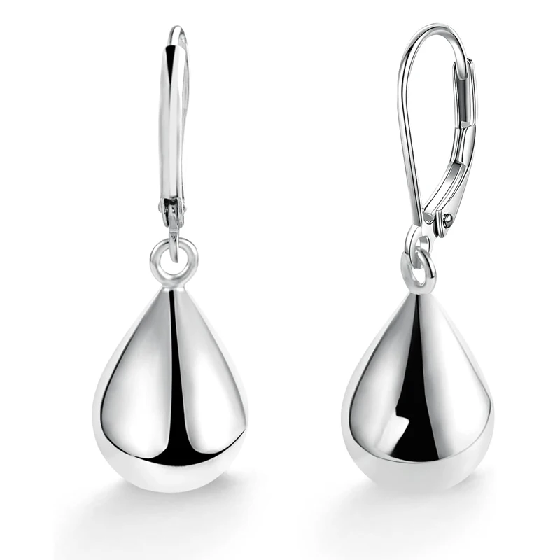 

1 Pair piercing teardrop leverback earrings for women girl waterdrop dangle earring jewelry hypoallergenic earings y2k accessory