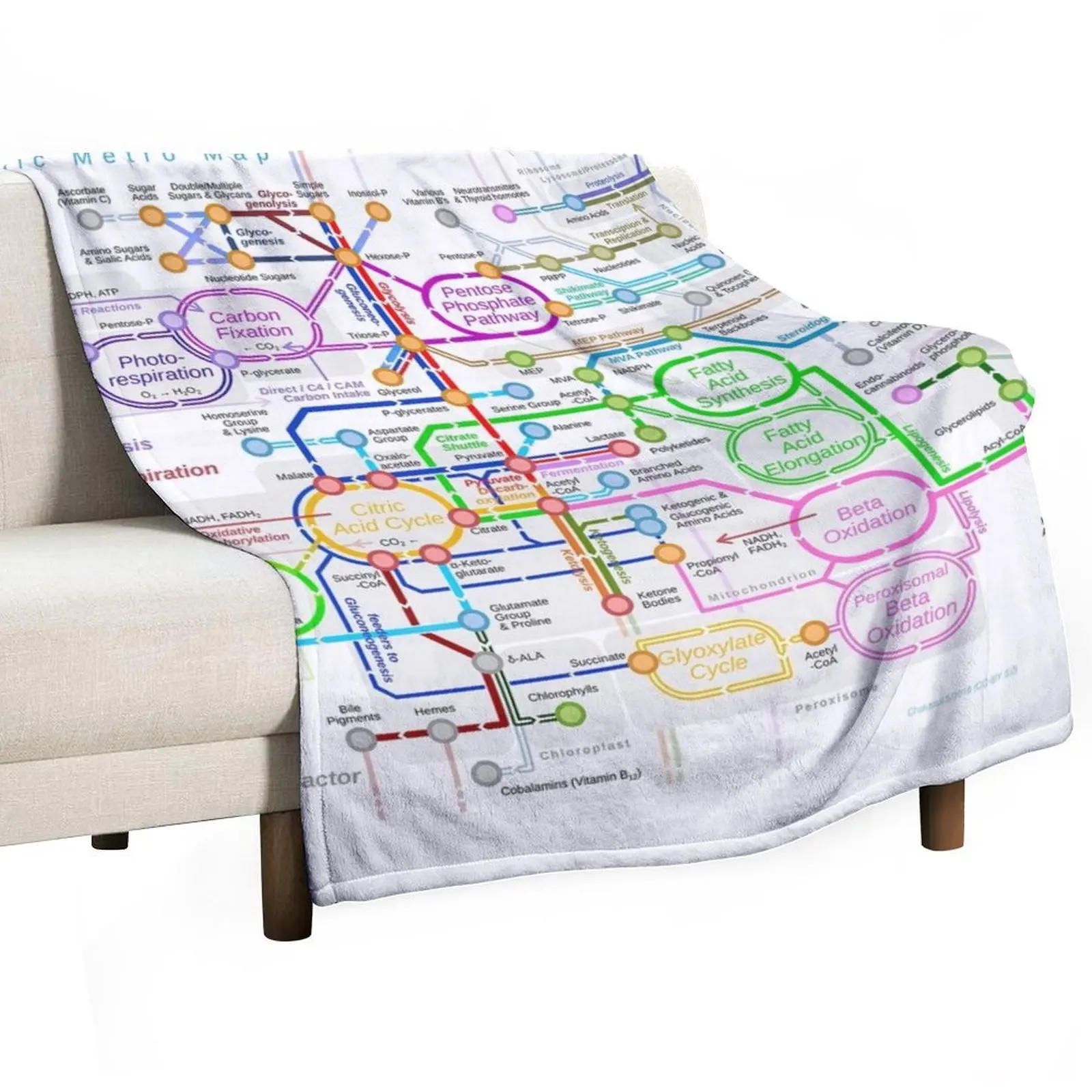 

Metabolic pathway Throw Blanket Bed Fashionable Thermals For Travel valentine gift ideas Blankets