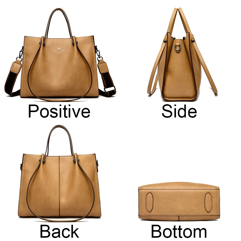 Three Layer Luxury Handbags 100% Genuine Leather Tote Bag Crossbody Shoulder Bags For Women 2024 New Soft Leather Casual Bag Sac