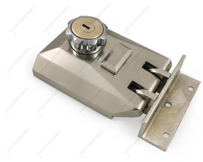 Outdoor Sliding Door Steel Gate Lock Strength Wheel Hook Warehouse Iron Door Lock Automatic Latch Exterior Double Open Sliding