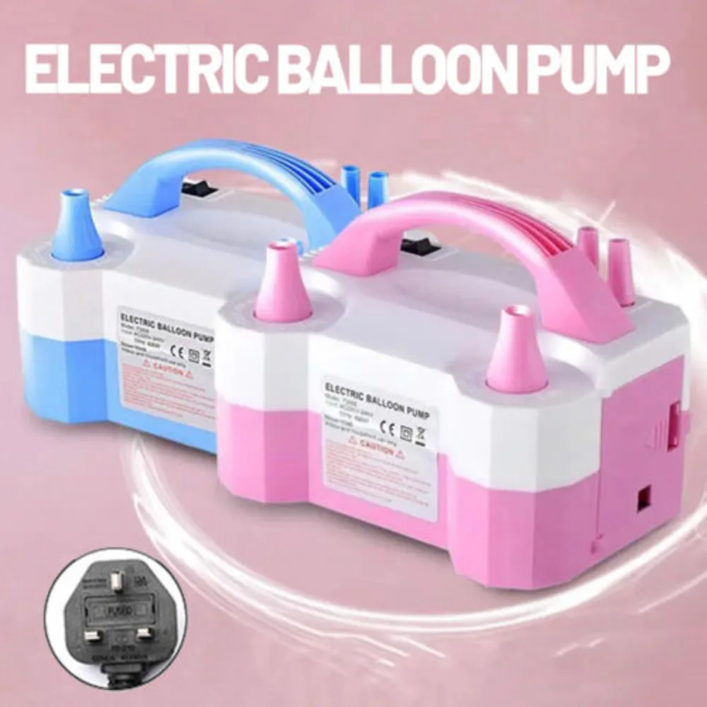 600W Electric Balloon Pump Action Plastic Iator For Party Ballon Tool UK Plug