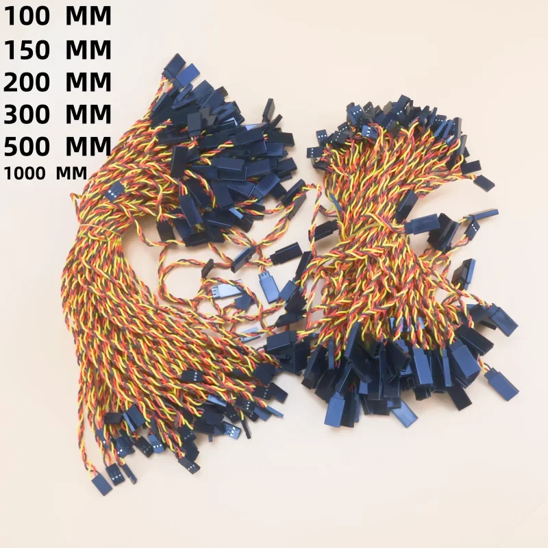 10pcs/lot 10/15/20/30/50/100cm Anti-interference Servo Extension Cable 30 Core For Futaba   JR Servo Helicopter Car Part Toy