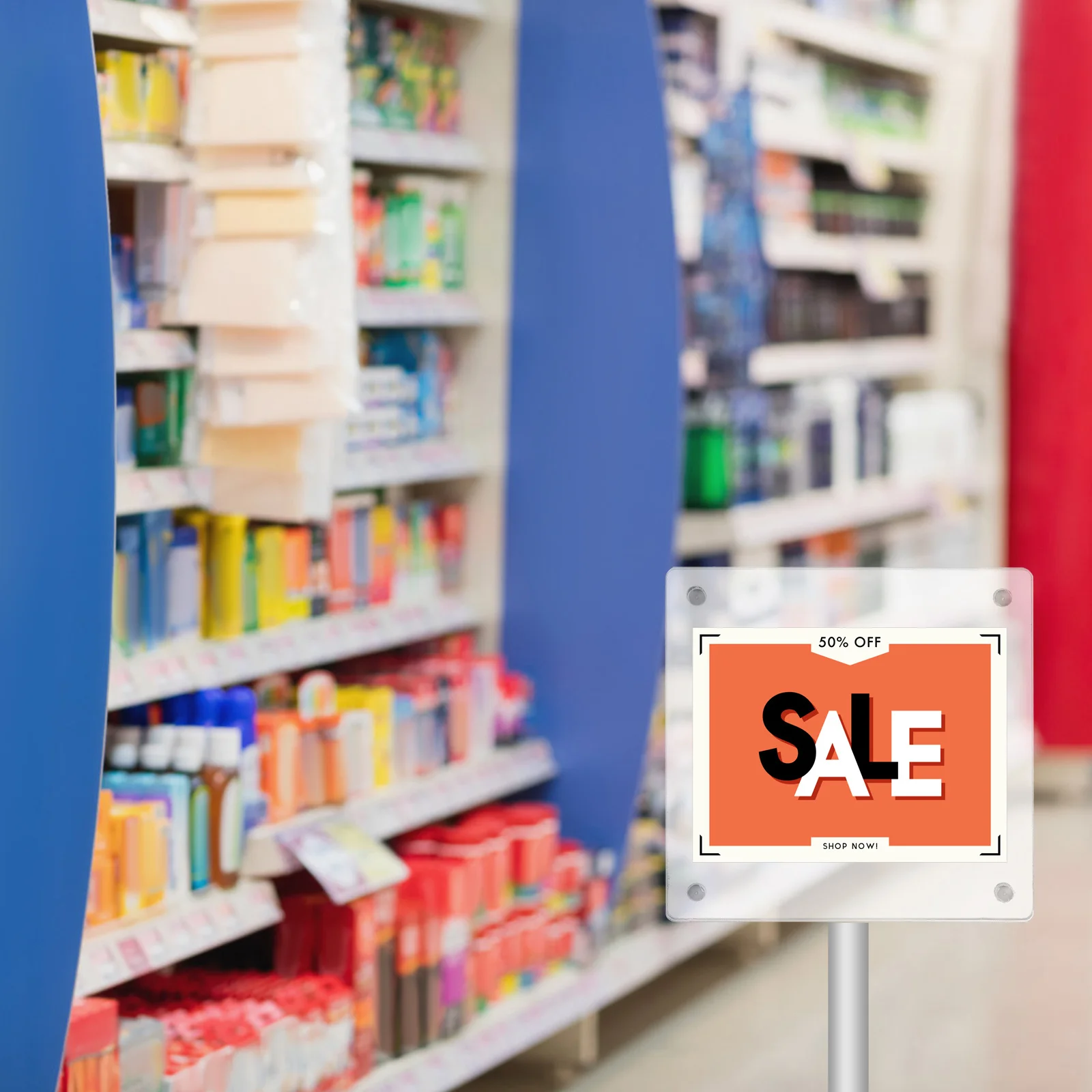 

Acrylic Table Sign Holder Premium Clear Price Tag Display Stand for Retail Shop Restaurant Desk Label Rack Merchandise