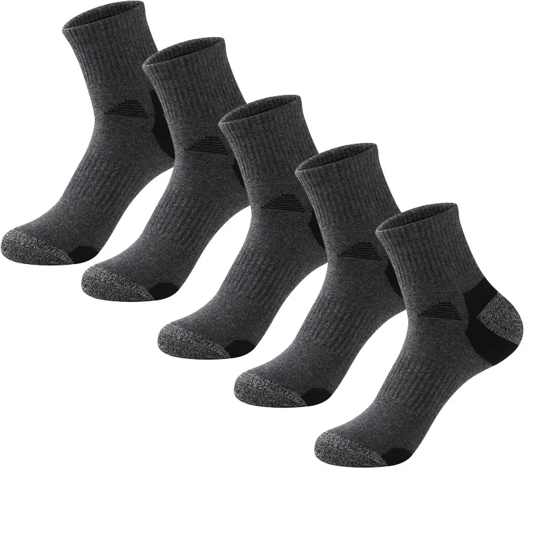 5 Pair New High Quality Cotton  Autumn Men\'s Socks Running Winter Casual Breathable Active Socks Stripe Sport Socks