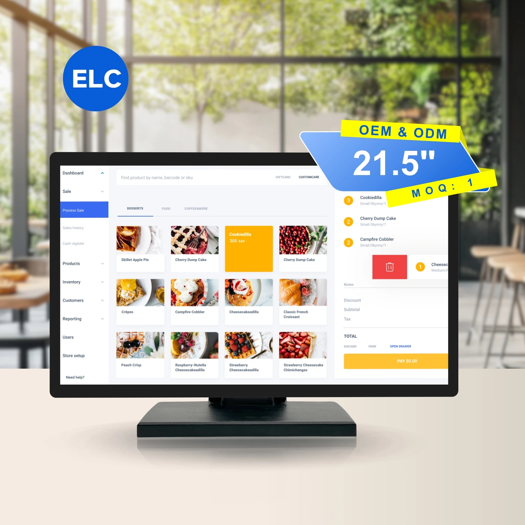 Restaurant Pos Systems Kiosk Touch Screen Desktop Android 11 2+16GB Pos Software For Retail System